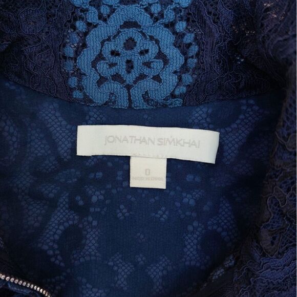 Jonathan Simkhai Grommet Lariat Lace Jacket - Picture 11 of 12